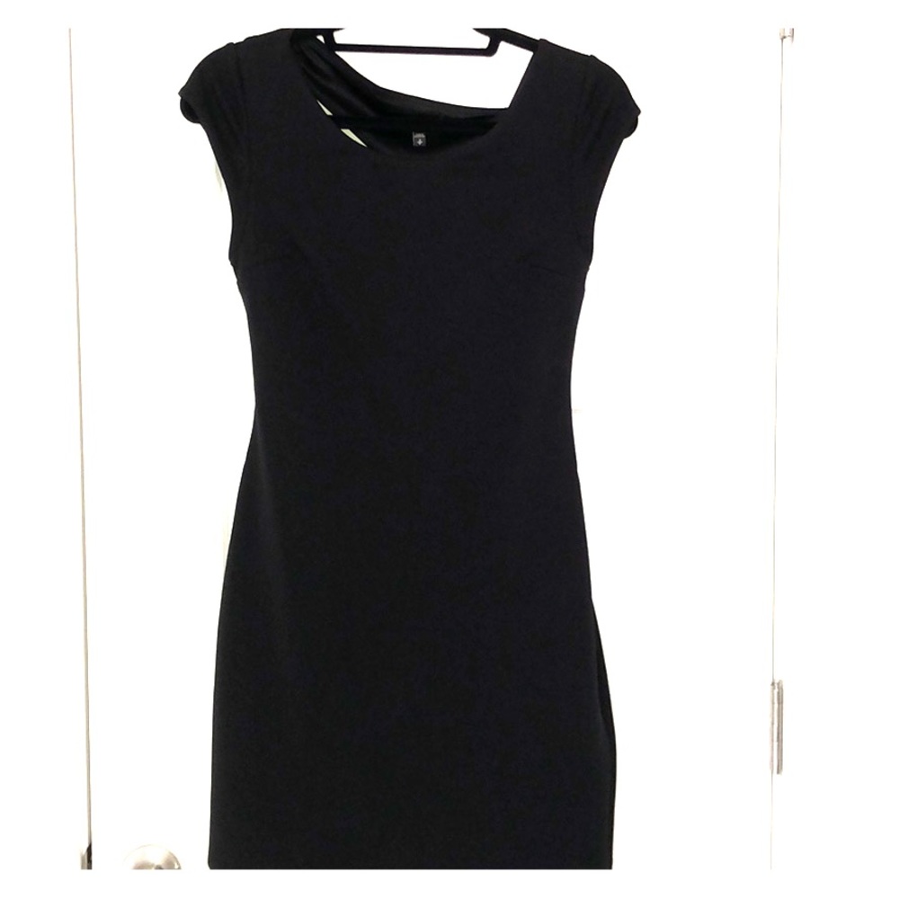 Black Express Cap Sleeve Dress w/ Cutout Back in S